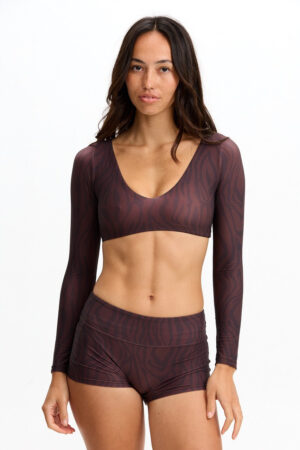 Low Rise Active Shorts - Chocolate Zebra